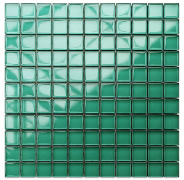 Glasmosaik auf Netz für Bad und Küche 30cm x 30cm  - Verdant fields