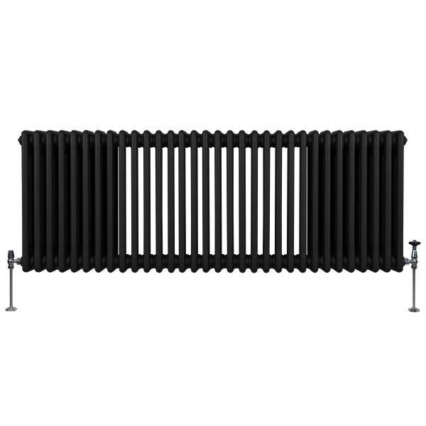 Traditioneller 3-Spalten-Heizkörper - 600 x 1462 mm - Schwarz