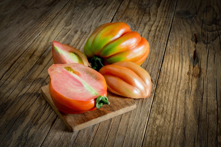 SAFLAX Geschenk Set - BIO - Tomate - Ochsenherz - Solanum lycopersicum - 10 Samen - Mit Geschenkbox, Versandaufkleber, Geschenkkarte und Anzuchtsubstrat