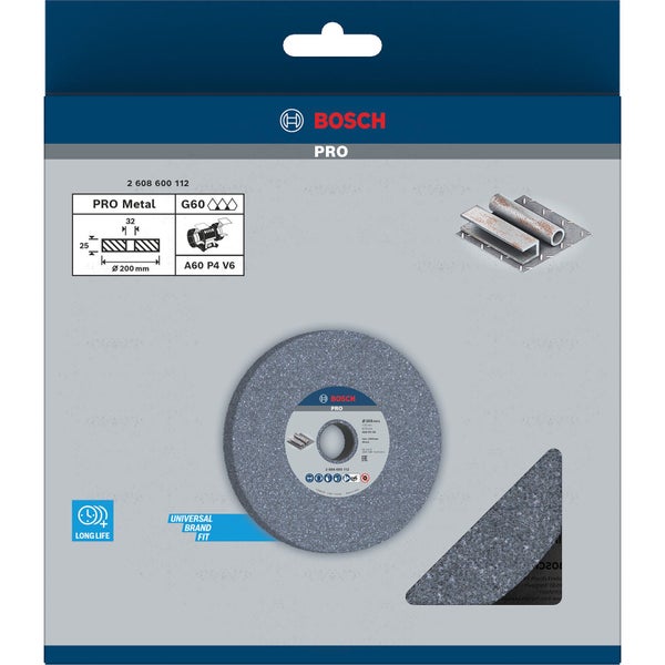 Bosch PRO Schleifscheibe für Metall, Durchmesser 200 mm