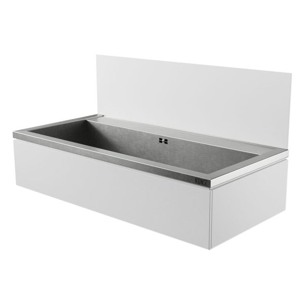 Waschtisch mit Rückwand und Kuno Logo