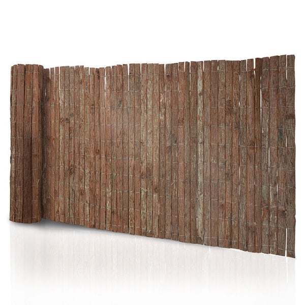 FLOORDIREKT Baumrindenmatte - Dekorativer Sichtschutz für Balkon und Garten aus Baumrindenstreifen - 100 x 300 cm