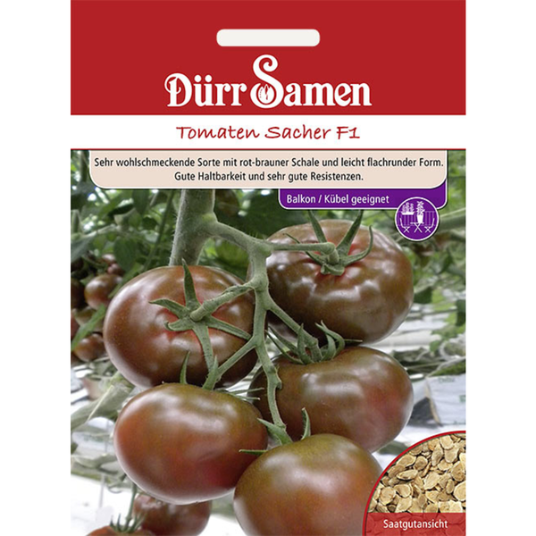 Schokoladen- Tomaten Sacher F1 Saatgut von Dürr Samen