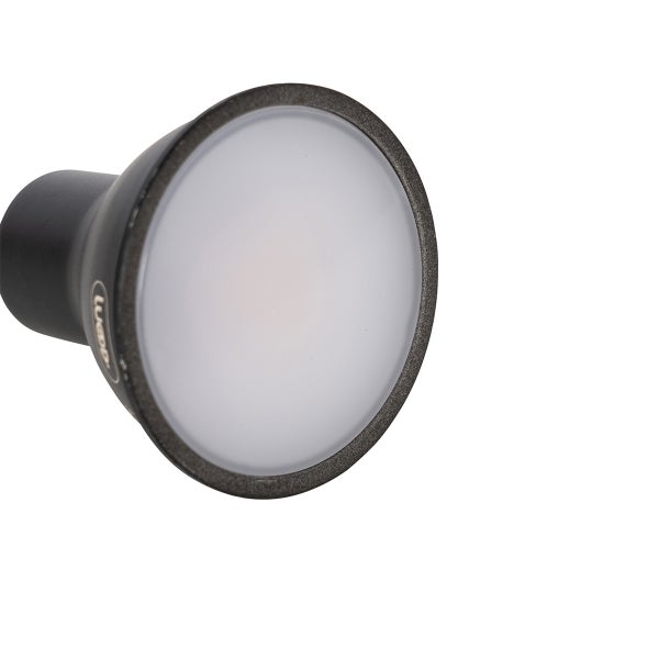 Lucide LED-Reflektorlampe GU10 in Schwarz matt mit matter Abdeckung.