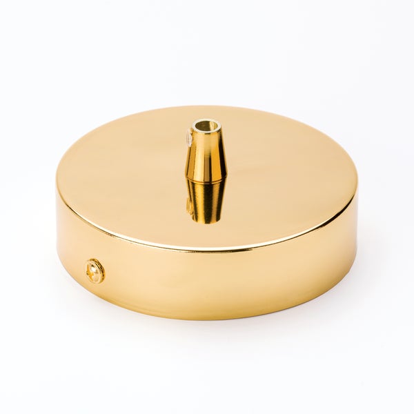 Deckenbaldachin Abdeckung für Hängeleuchten, Lampenbaldachin inkl. Klemmnippel, Ø 100 mm, Gold