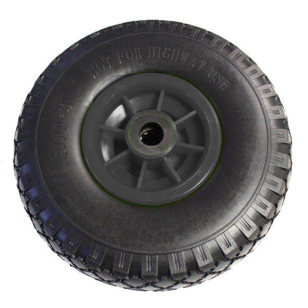 Rad mit der Aufschrift 'Nicht für den Autobahngebrauch' und der Größenangabe 3.00-4