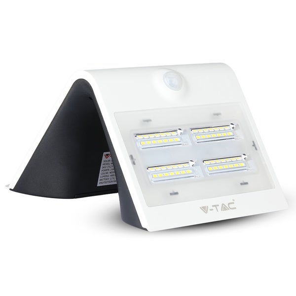 V-TAC VT-768 - Solar-Wandleuchten - IP65 - Weiß - 3W - 400 Lumen - 4000K+3000K