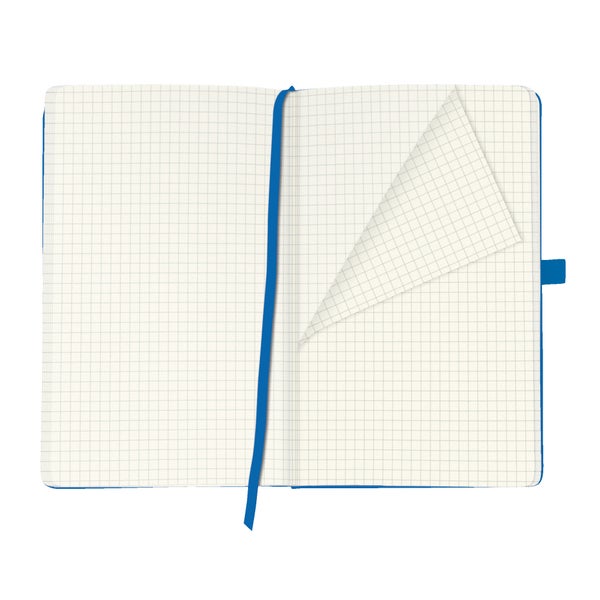 Herlitz Notizbuch Classic A5 96 Blatt kariert blue mit Leseband und Falttasche my.book