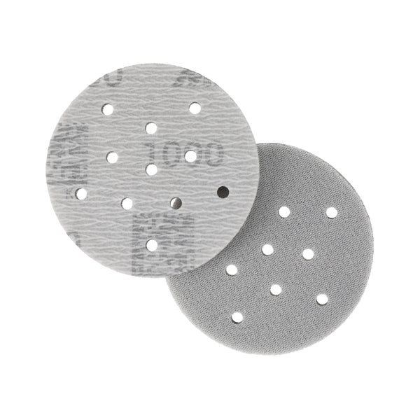 Mirka Iridium Soft Schleifscheiben Ø 77 mm / Korn P1000 / Klett Multifit / 20 Stück / schaumbasiertes Schleifmittel für präzises Trockenschleifen, Klarlackschliff, Finish