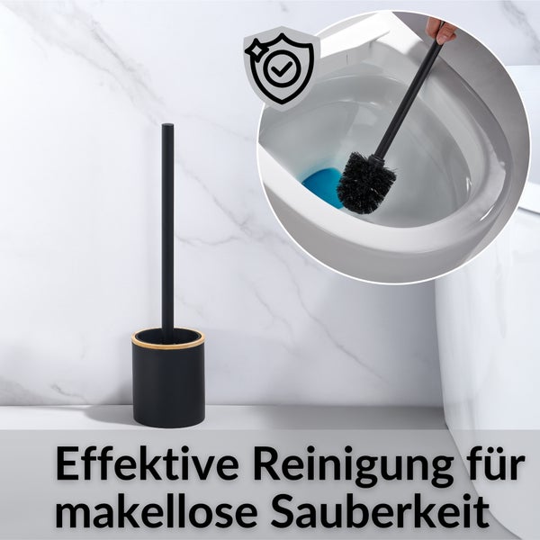 DEKAZIA® Klobürstenhalter schwarz | Klobürste Silikon Klobürste Schwarz Toilettenbürste schwarz matt Wc Bürste Klobürste Silikon Toilettenbürste Silikon Wc Bürste Silikon Toilettenbürstenhalter