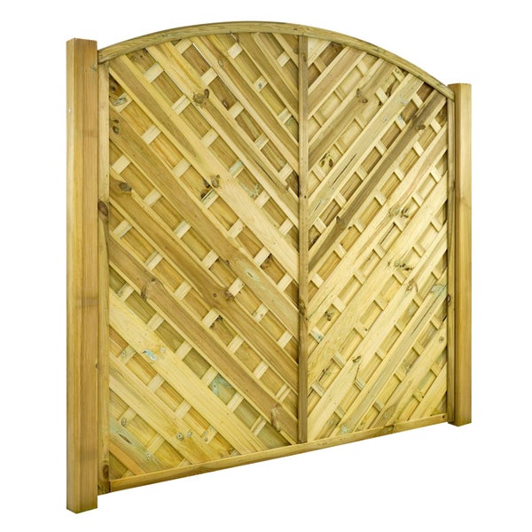 Holzzaun mit Rautenmuster