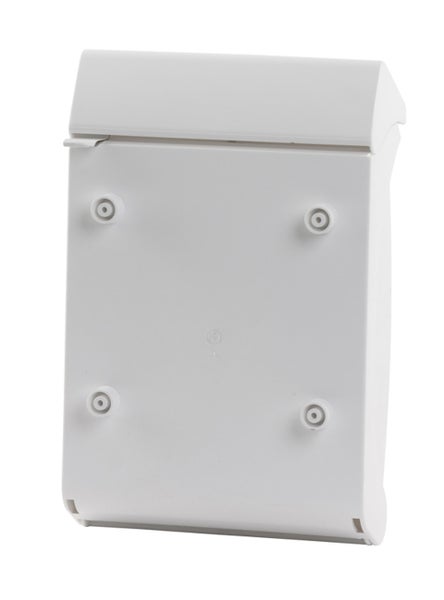 PROREGAL Funktionaler Design- Wandbriefkasten Aus Kunststoff 18,7 Liter HxBxT 42 x 13 x 27 Einwurfsöffnung 26,1 x 3,9 cm Weiß