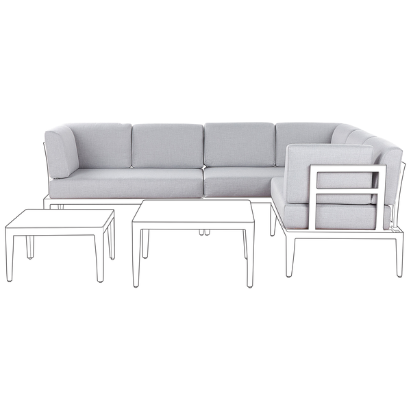 Outdoor Kissenbezug Set RIMA III Hellgrau