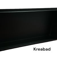 Kreabad Wandnische aus Edelstahl, 60x30x12 cm, Schwarz