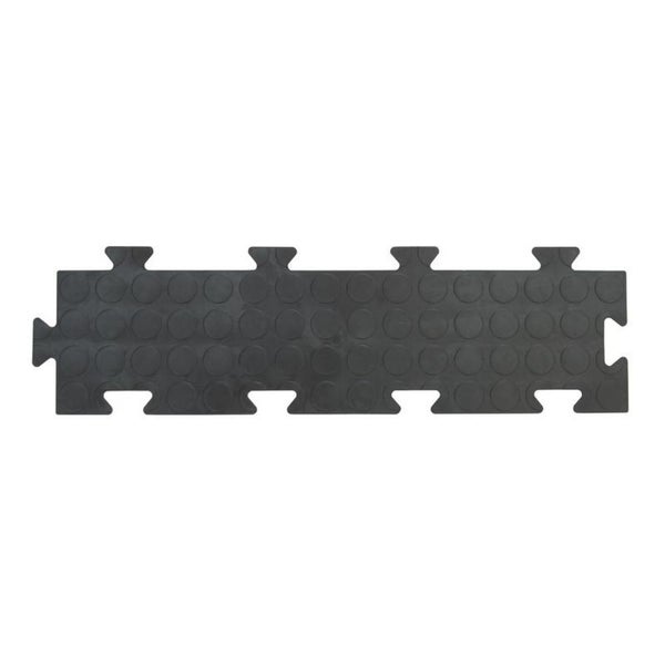 Klickfliesen Bodenplatte Kunststoff Balkon Terasse Garage Werkstatt Camping Fliesen Bodenbelag 50 PVC Klicksystem 10x Fliesen schmal schwarz