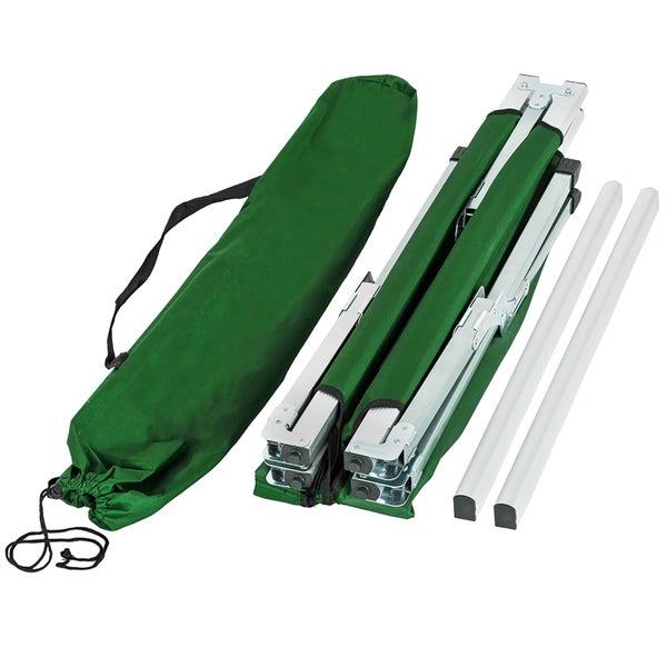 4er Set Feldbett tectake  190 x 70 x 45 cm mit Aluminiumgestell grün