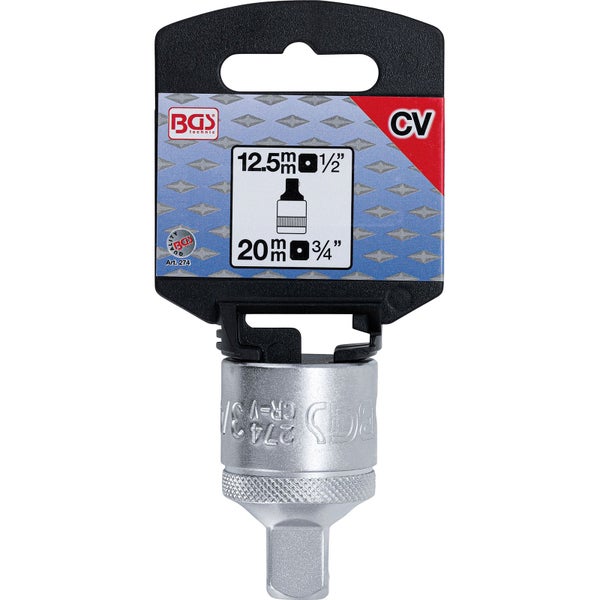 BGS Technic Steckschlüssel-Einsatz mit den Größen 12,5 Millimeter und 20 Millimeter