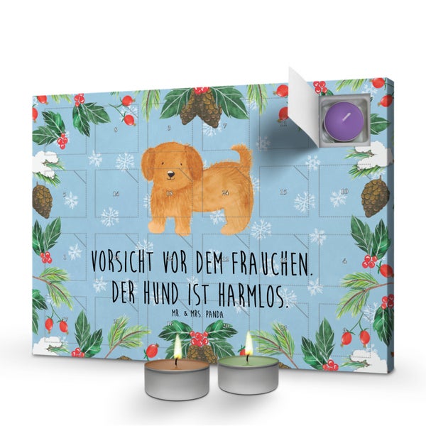 Mr. & Mrs. Panda Duftkerzen Adventskalender Hund Flauschig - Blau Pastell