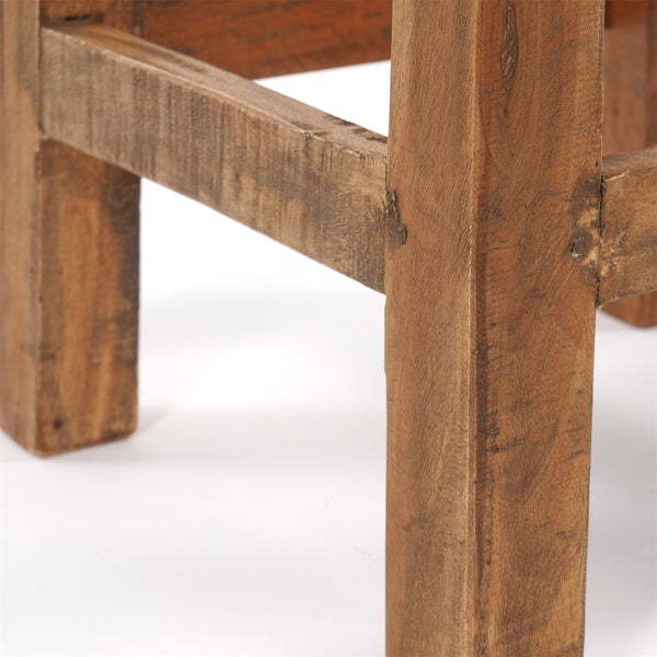 Hocker Massiv 48  Mahagoni Holz naturfarben