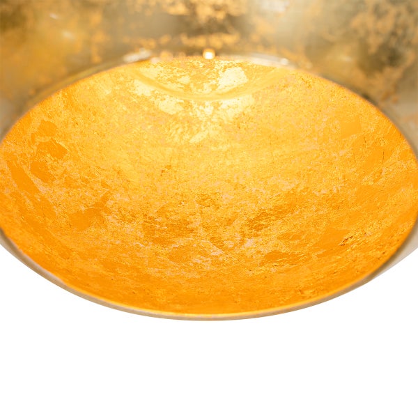 Nahaufnahme einer runden Lampe mit Textur