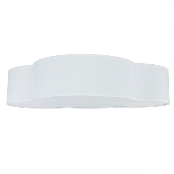 Weiße Stoff Deckenleuchte