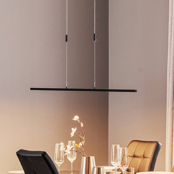 quitani LED Tolu (Modern) in Schwarz aus Aluminium (1 flammig, ) Wohnzimmerleuchte