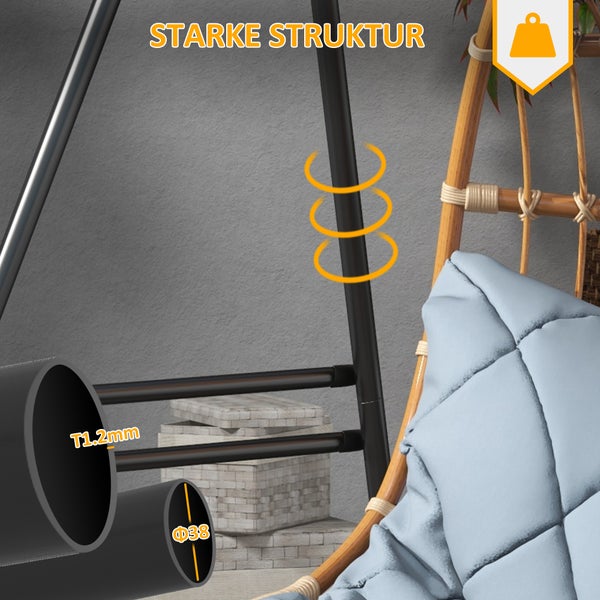 Schaukel mit Metallgestell für den Innen- und Außenbereich