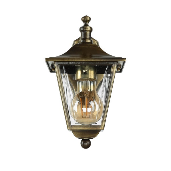Wandleuchte im Laternenstil mit klarem Glas