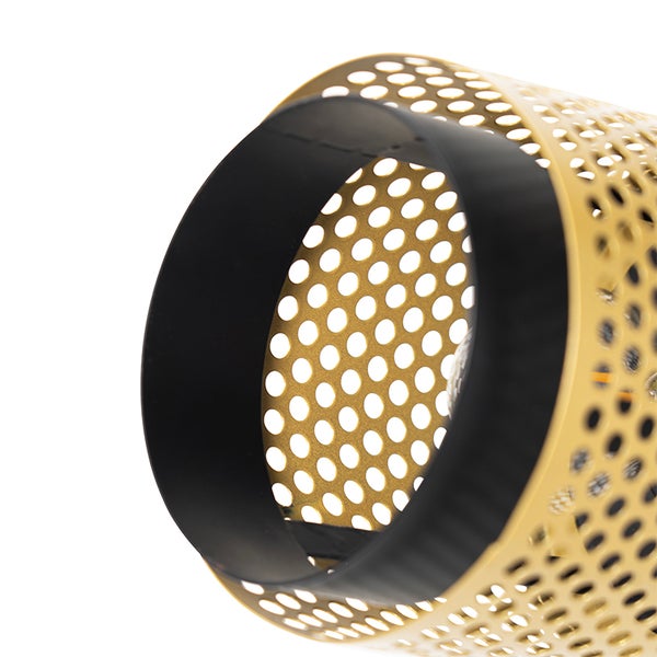 Detailansicht eines Lampenschirms mit Lochmuster