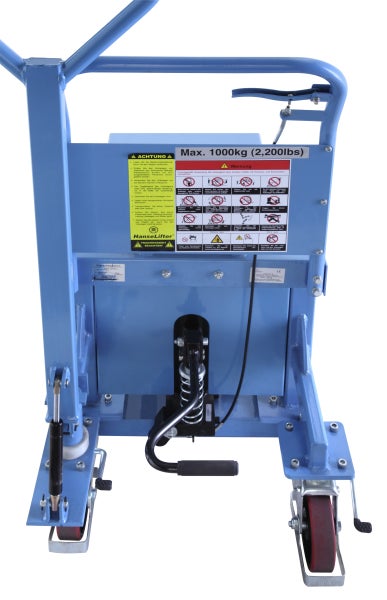 Handgabelstapler mit einer maximalen Traglast von 1000 Kilogramm