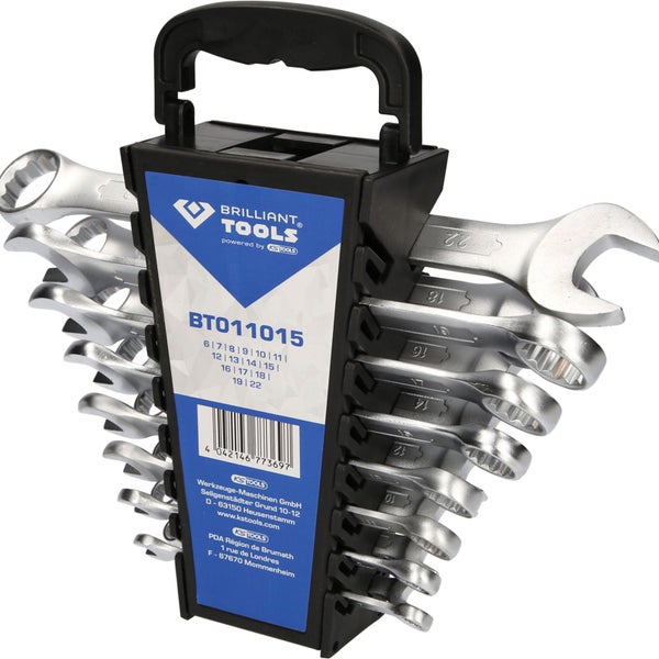 BRILLIANT TOOLS Ring-Maulschlüssel-Satz 15tlg. - BT011015
