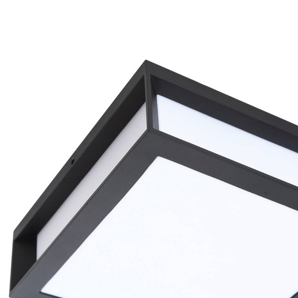 Lindby Wandleuchte außen Sivana (spritzwassergeschützt (Modern) in Schwarz aus Aluminium (2 flammig, E27) - Außenwandleuchten Wandlampe Led Außenlampe Outdoor für Außenwand/Hauswand