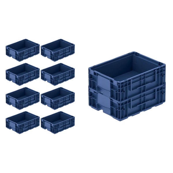 PROREGAL SparSet 10 x VDA KLT Kleinladungsträger Mit Verbundboden HxBxT 14,7 x 30 x 40 cm 10 Liter KLT Transportbox Transportbehälter Stapelbehälter