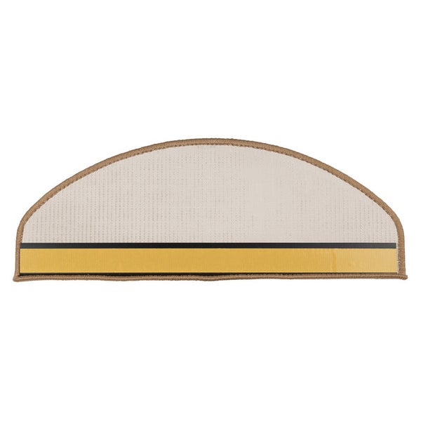 FLOORDIREKT Stufenmatte aus Sisal - Pure Nature - Umkettelt & Selbstklebend - Kork - 23,5 x 65 cm - Halbrund