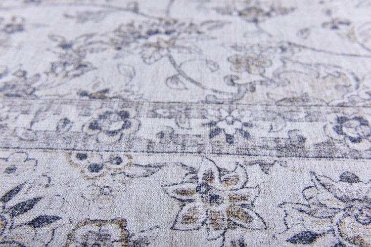 Weicher bedruckter Wohnzimmerteppich Cecilia Creme 70x140 cm