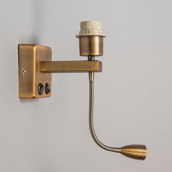 Wandleuchte mit flexiblem Arm und Lampenfassung