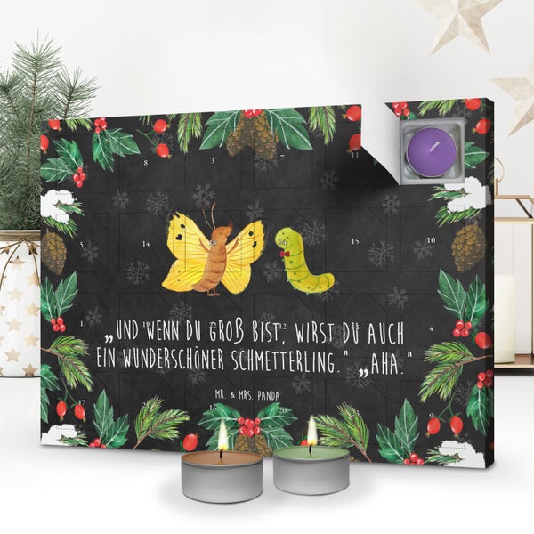 Mr. & Mrs. Panda Duftkerzen Adventskalender Raupe Schmetterling - Schwarz