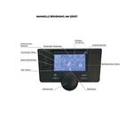 Bedienteil für manuelle Steuerung am Gerät mit digitalem Display, Drehknopf und Erläuterungen zu Funktionen wie Temperatur und Betriebsmodus.