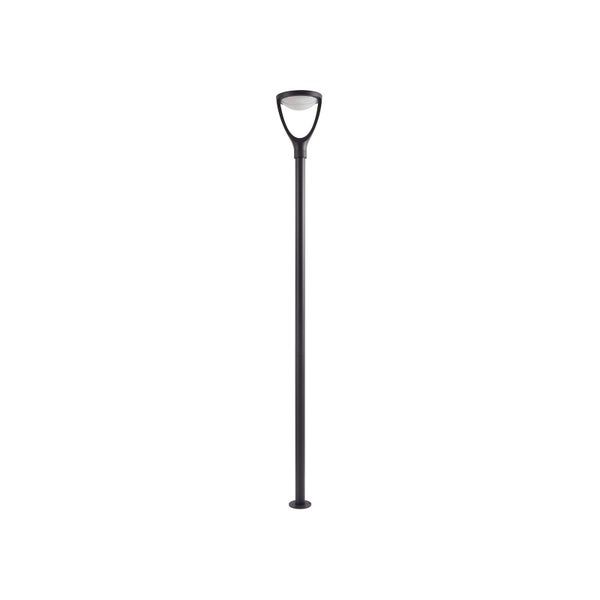 Lucande LED Mastleuchte außen Filor (Modern) in Schwarz aus Aluminium (1 flammig, ) - Kandelaber Außenleuchte