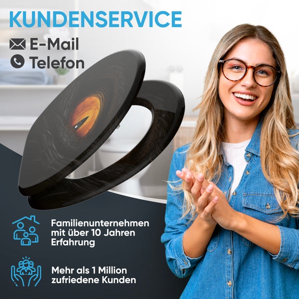 WC-Sitz mit Absenkautomatik Black Eye