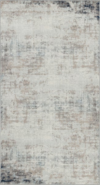 Abstrakt Moderner Teppich Elfenbein/Grau/Blau 80x150 cm ALIX