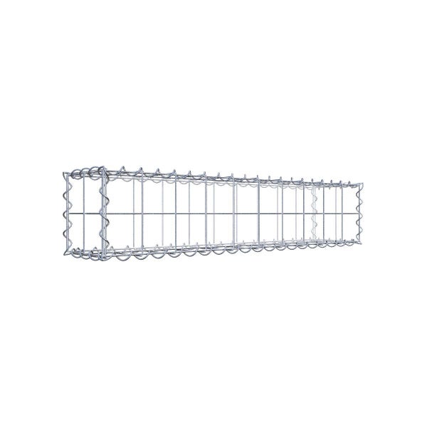 Gabione 100 cm x 20 cm x 20 cm (L x H x T), Maschenweite 10 cm x 10 cm, Spirale