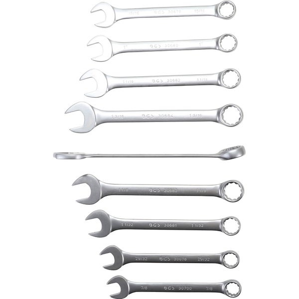 BGS Werkzeuge Maulringschlüssel Satz Zoll SAE, 25-teilig