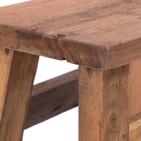 Hocker HOCKER Noah 50 Recyclingholz massiv naturfarben