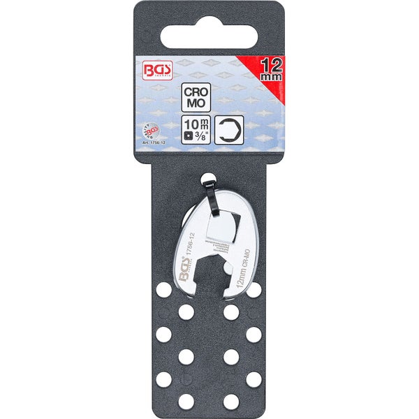 BGS Hahnenfußschlüssel Antrieb Innenvierkant 10 mm (3/8) SW 12 mm - 1756-12