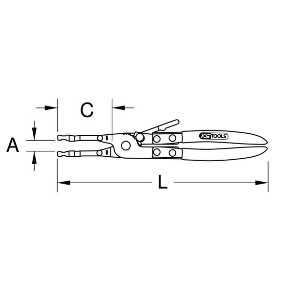 KS TOOLS Lötlitzen-Haltezange 245 mm - 115.1052