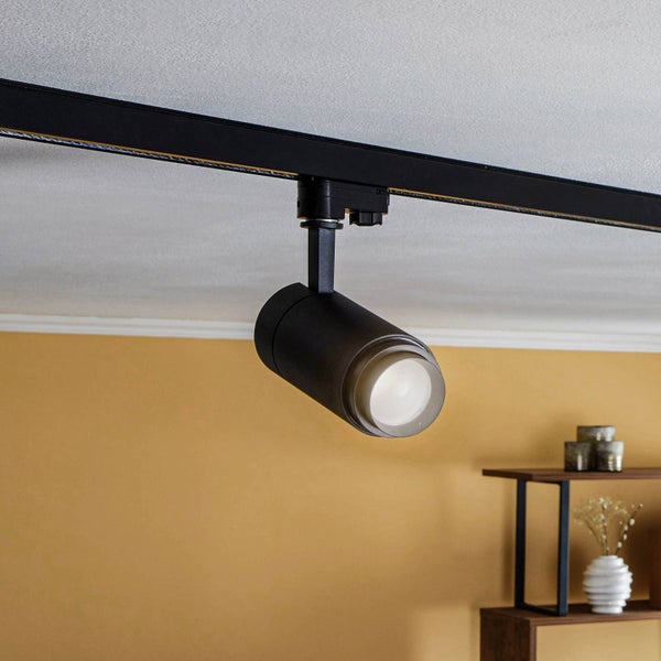 Arcchio LED Stromschienenstrahler Nanna in Schwarz aus Aluminium (1 flammig, ) Arbeitszimmerleuchte