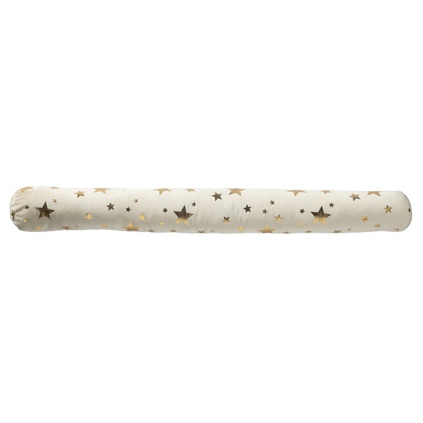 STARS - Zugluftstopper 90x10 cm - Zugluftstopper mit Sternen - Whisper White - weiss