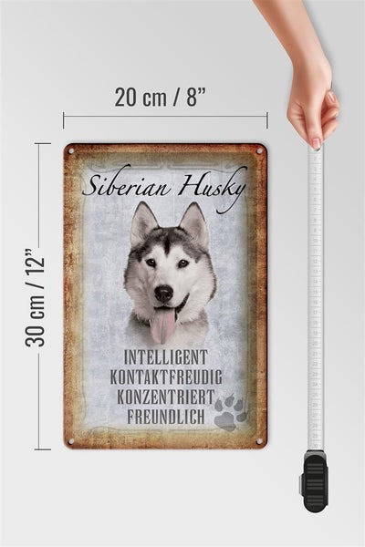 Blechschild Spruch 20x30cm Siberian Husky Hund Schild
