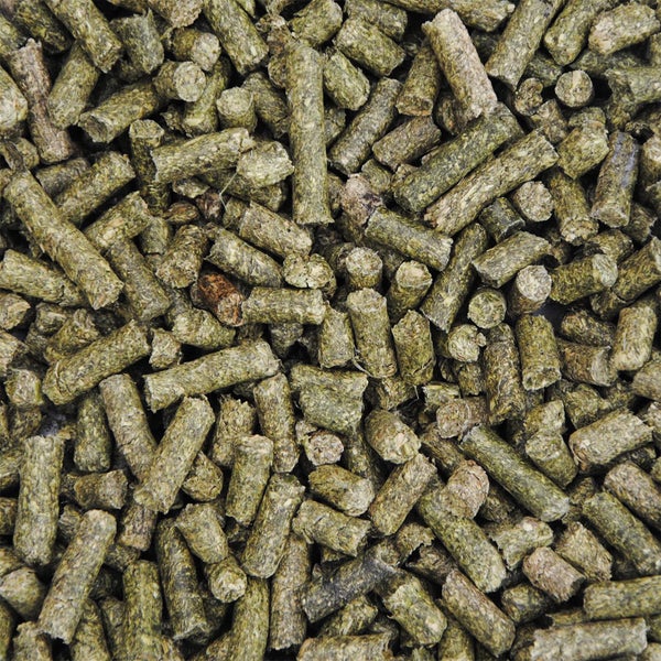 Nahaufnahme von Tierfutterpellets